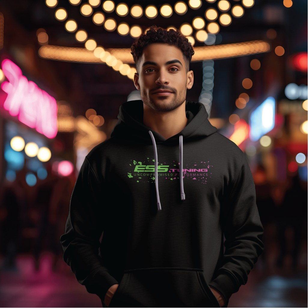 80s retro ESS Tuning Hoodie w (pink and green)