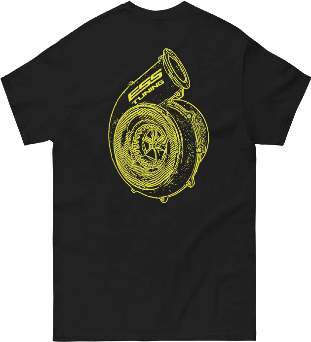 Men's short sleeve ESS Tuning shirt, yellow print