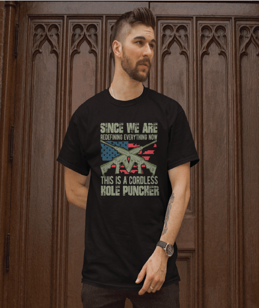 Short Sleeve Hole Puncher T-shirt