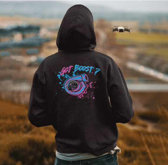 80s retro ESS Tuning Hoodie w (pink and blue)