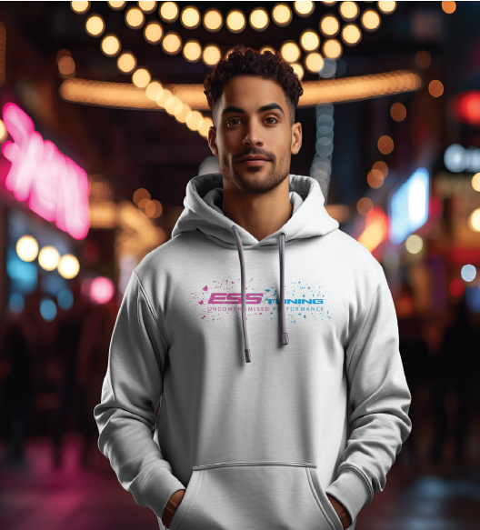80s retro ESS Tuning Hoodie w (pink and blue)