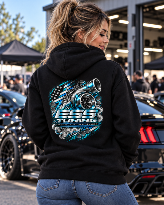 Custom Chrome colored ESS Tuning hoodie